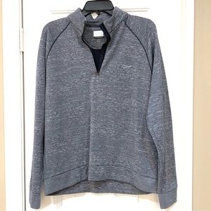 Greg Norman 1/4 Zip Gray Long Sleeve Top L